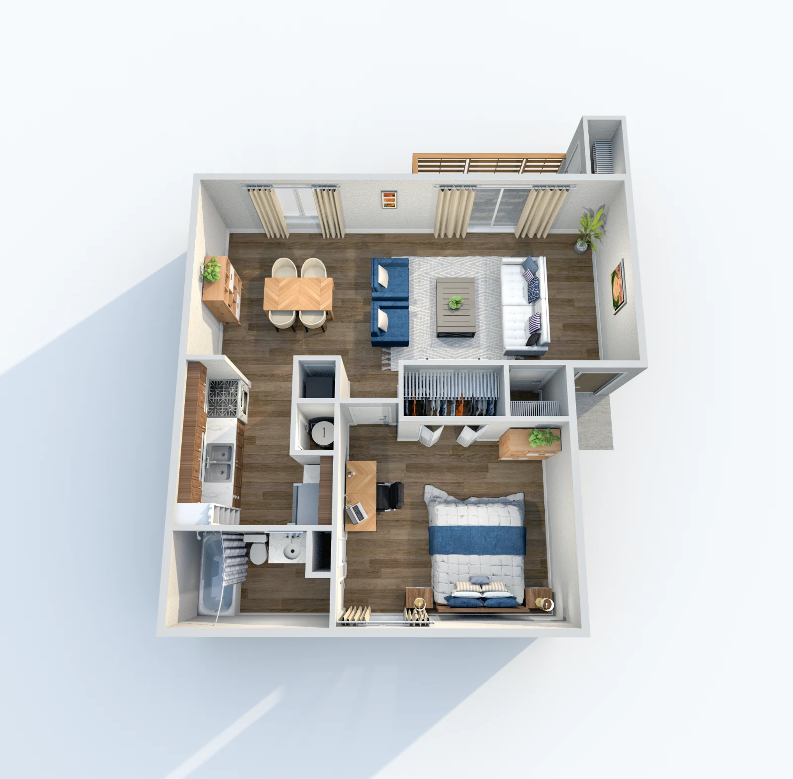 The Legend at Speedway — floor plan, Plan A1 · 1 bed · 1 bath · 571 sq ft
